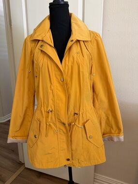 Charter Club Yellow Drawstring Anorak Utility Jacket